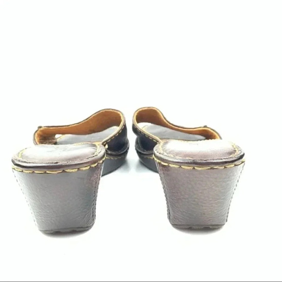 Born Ida sandals sz 7 38 M/W brown leather wedge - Picture 4 of 13